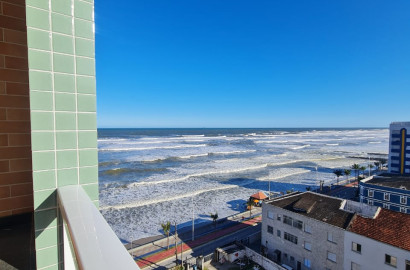 Apartamento 2 dormitórios em Mongaguá frente ao mar com lazer completo!
