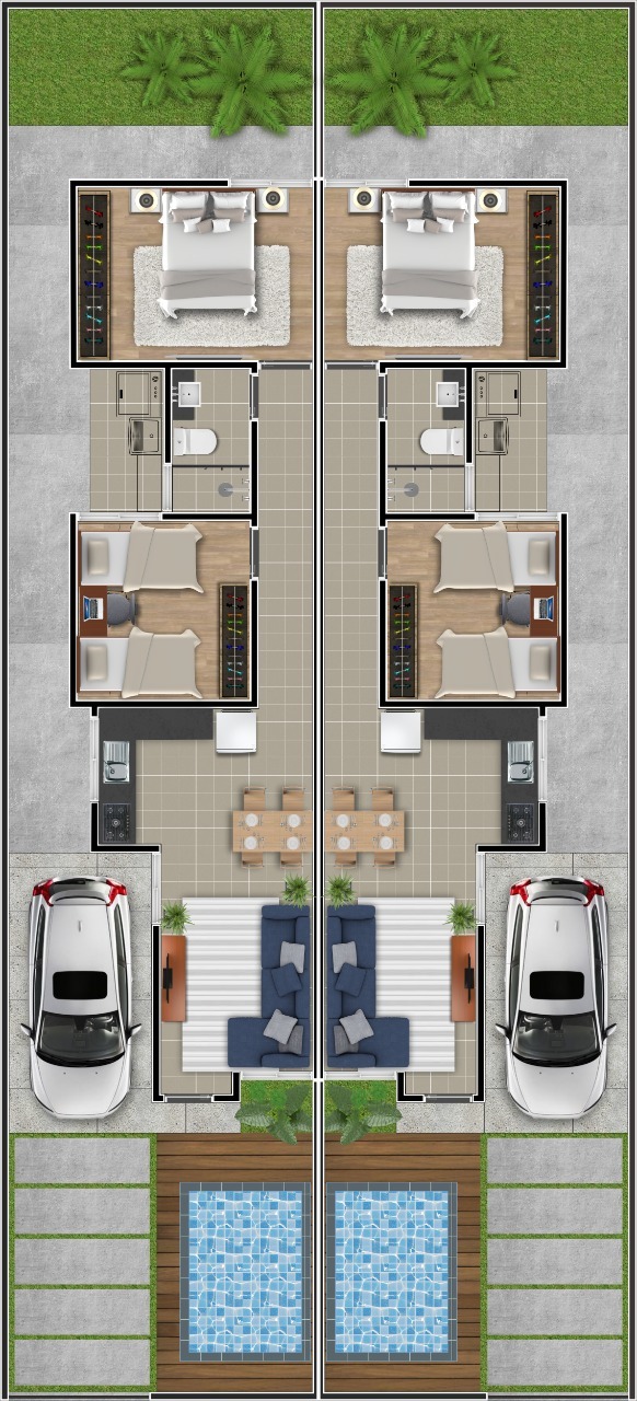 CAS261454 Casa 2 Dormitórios com Piscina e Cascata - Aceita Financiamento